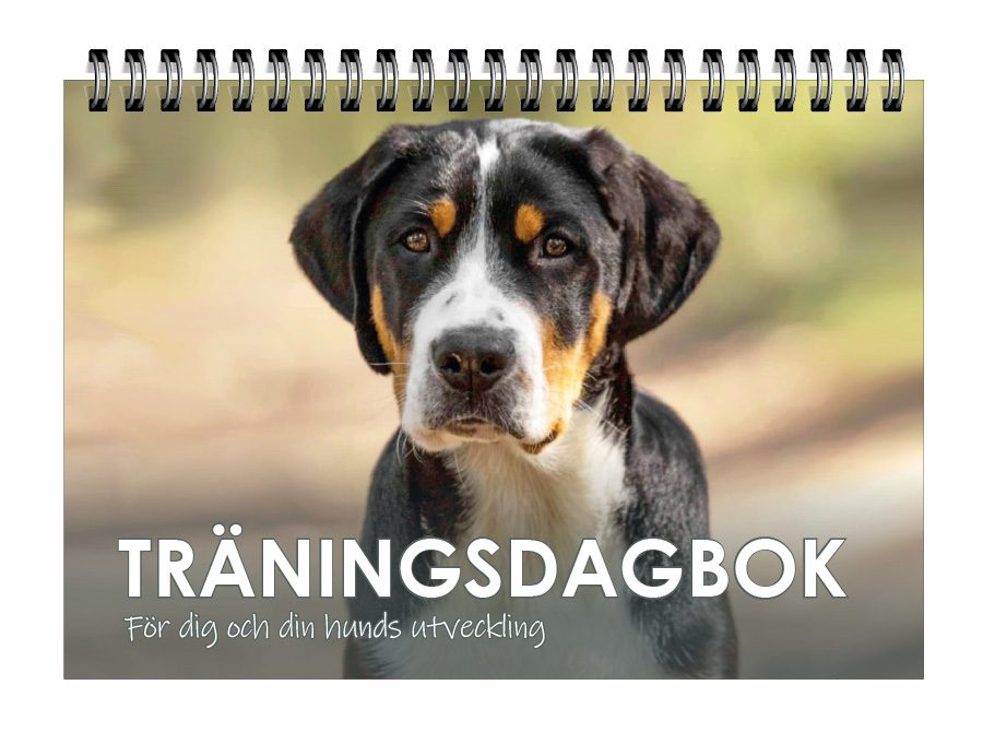 Träningsdagbok hund personligt omslag