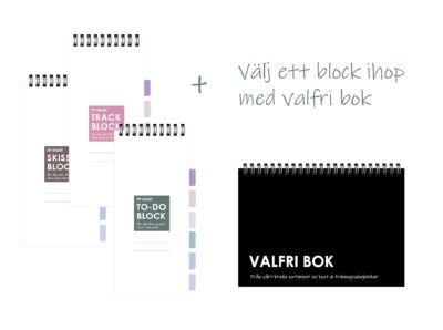 Valfritt block ihop med valfri bok