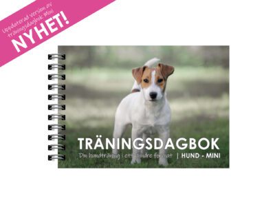 Träningsdagbok Hund - MINI, omslag NYHET